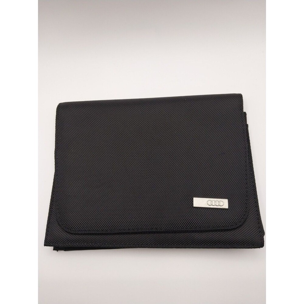 Audi Manual Cover Black Fabric Car Manual Holder Document Organizer Pouch Vehicl